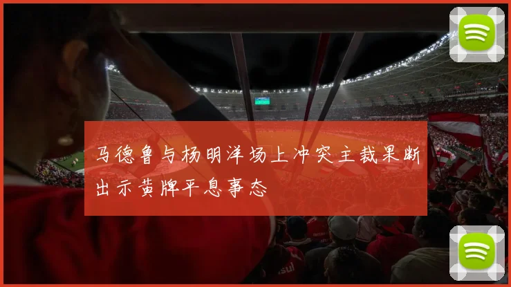 马德鲁与杨明洋场上冲突主裁果断出示黄牌平息事态