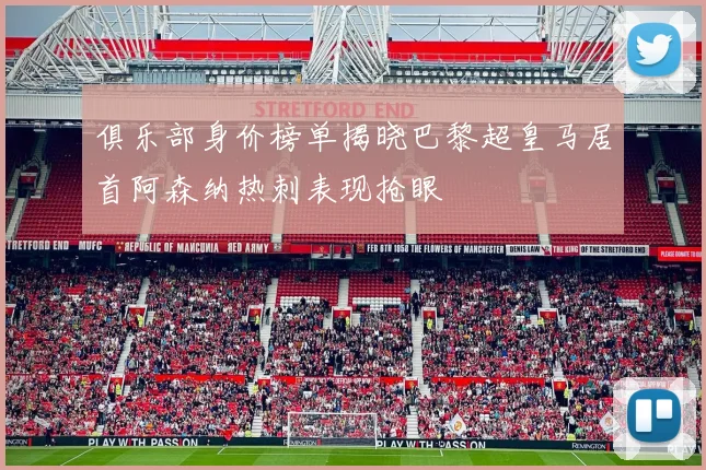 俱乐部身价榜单揭晓巴黎超皇马居首阿森纳热刺表现抢眼